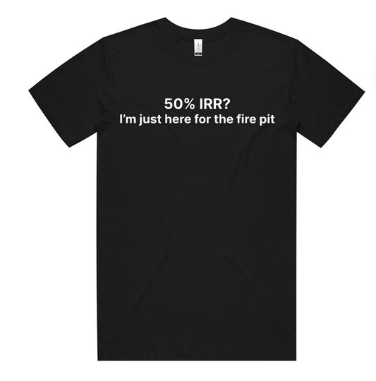 Savage Finance Tee — Limited Drop - 50% IRR Fire